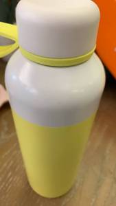 lot 14792 image: Chic Yellow Water Bottle with White Cap - Retail $15