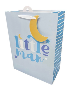 lot 14805 image: Little Man Gift Bag with Moon and Stars - Retail $3