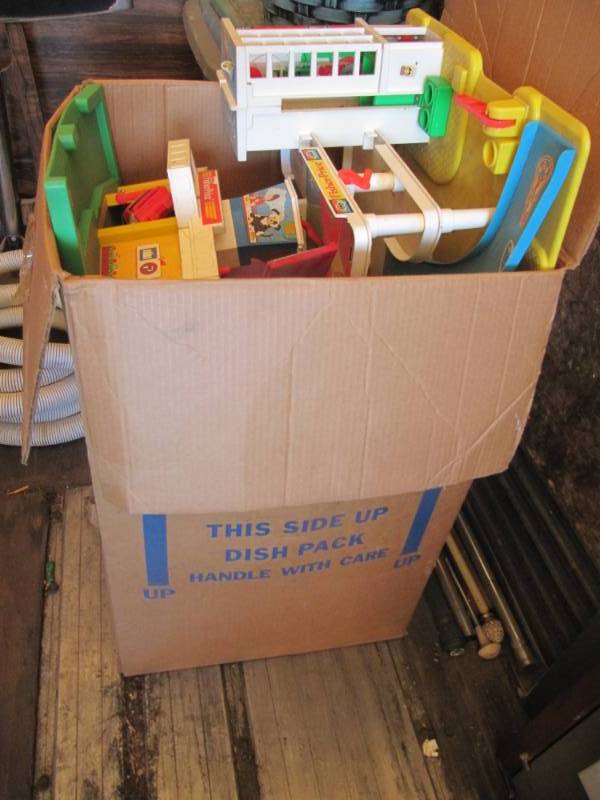 lot 270 image: Big box of Boys Fisher Price toys some collectible