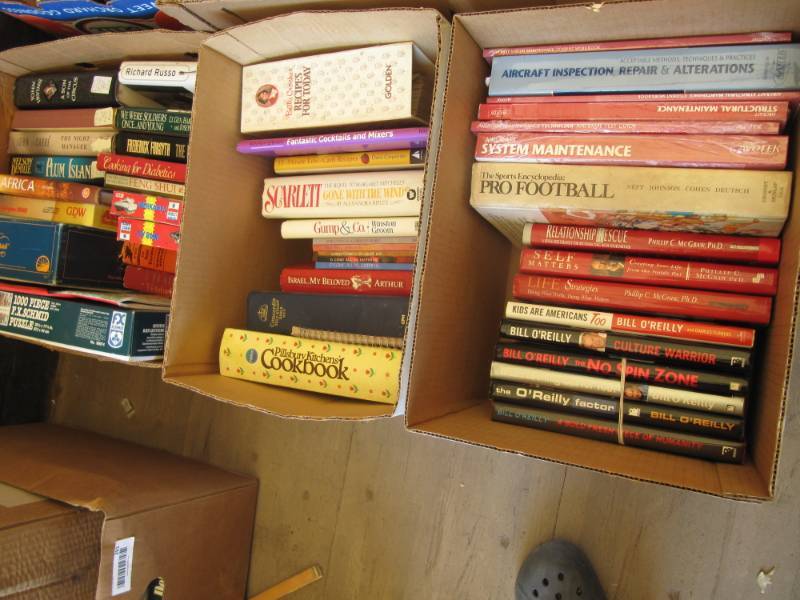 lot 292 image: 3 boxes of hardback books