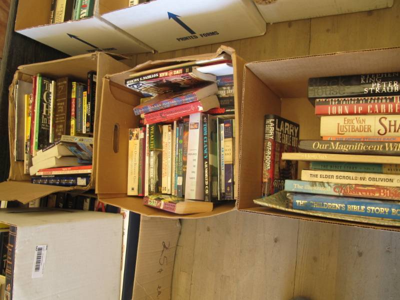 lot 296 image: 3 boxes of hardback books