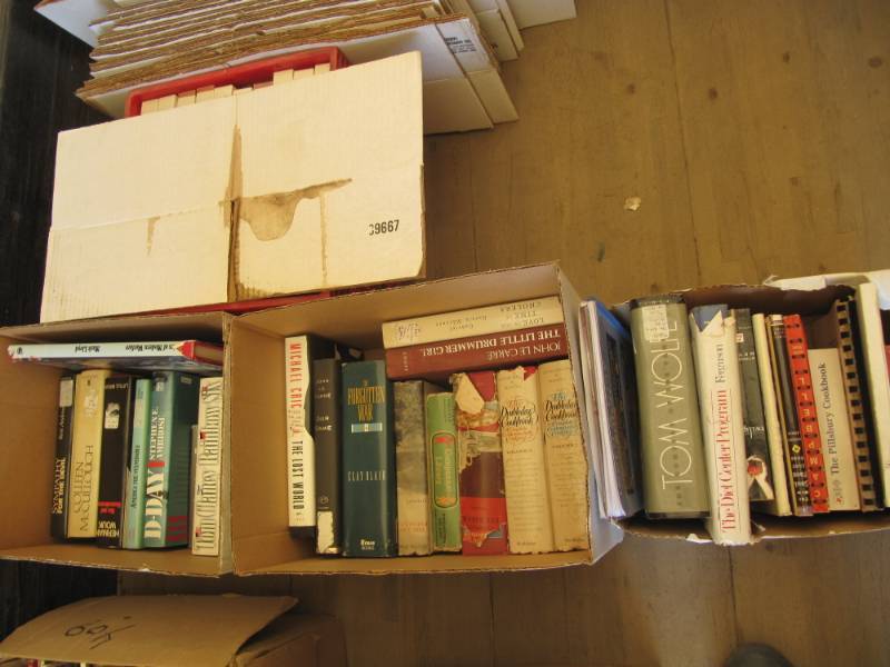 lot 297 image: 3 boxes of hardback books some vintage