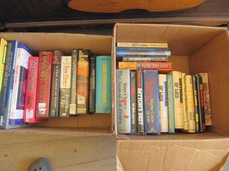 lot 293 image: 2 boxes of hardback books