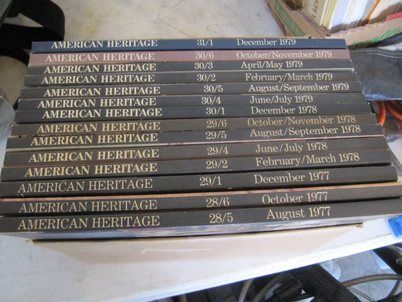 lot 331 image: 14 Vintage American Heritage Hardback Books 1977-1979