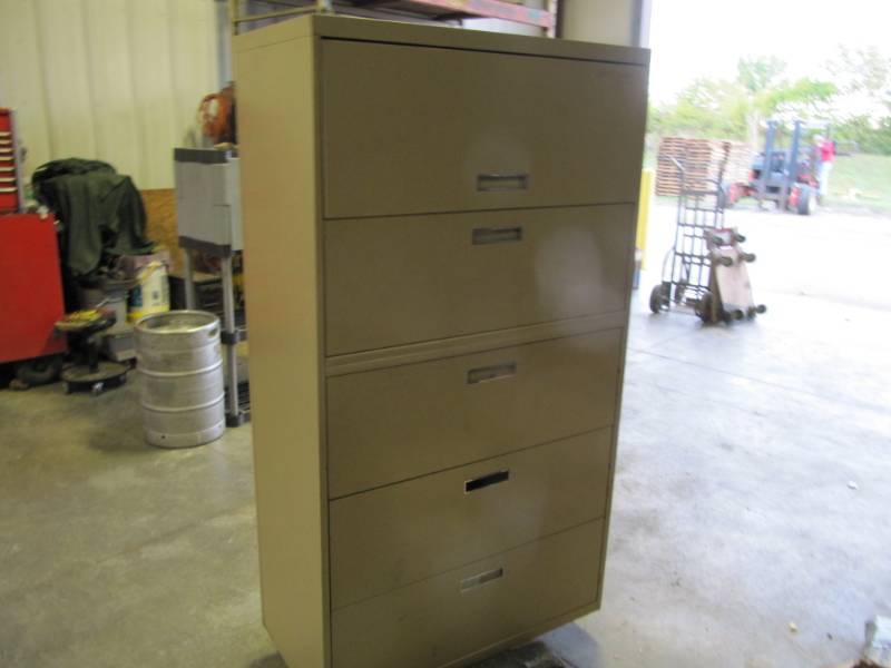 lot 249 image: METAL LATERAL FILE CABINET 56 TALL X 36W  X 18 DEEP