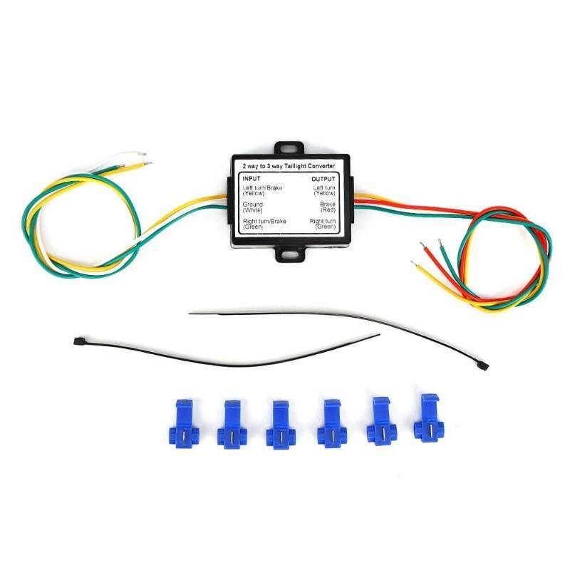 lot 5121 image: 2 to 3 Wire Trailer Tail Light Converter, 2 to 3 Wire Splicing Trailer Converter Electrical System Wiring Harness Adapter Us Type