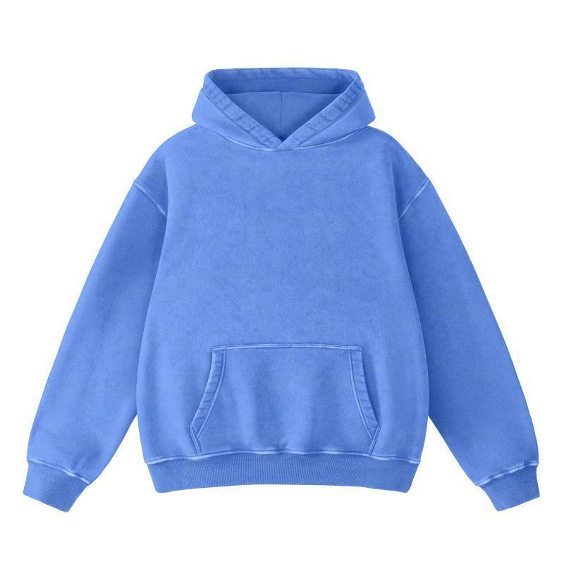 lot 5127 image: Dnzzs Acid Wash Hoodie Super Soft Sweatshirt for Mens Pullover Oversized Mens Fashion Hoodies & Sweatshirts Vintage Streetwear Royal Blue small hole in front