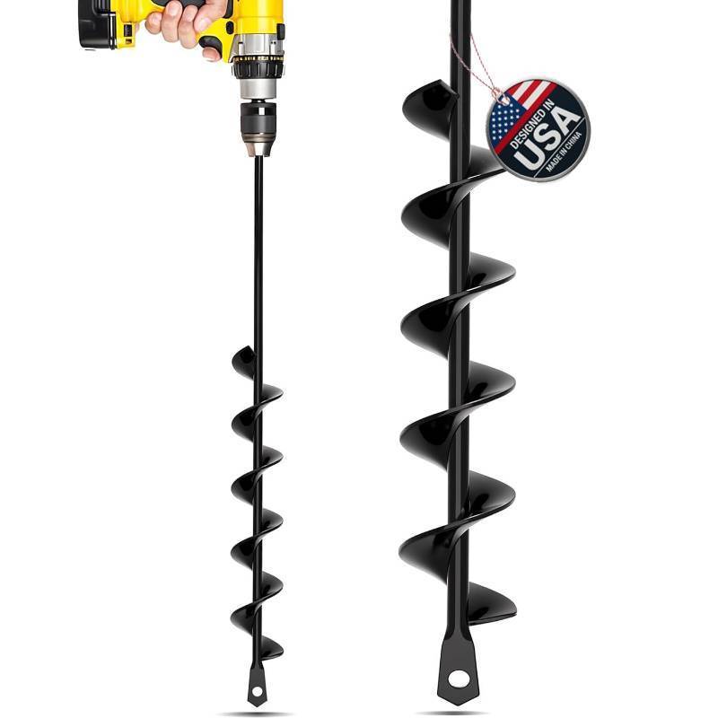 lot 1123 image: Sproot Garden Auger Drill Bit for Planting 1.6x16.5 Inch - Umbrellas and Fences Auger Post Hole Digger for Gardening and Spiral Bulb Planter Tool 38 Inch Hex Drive Compatible