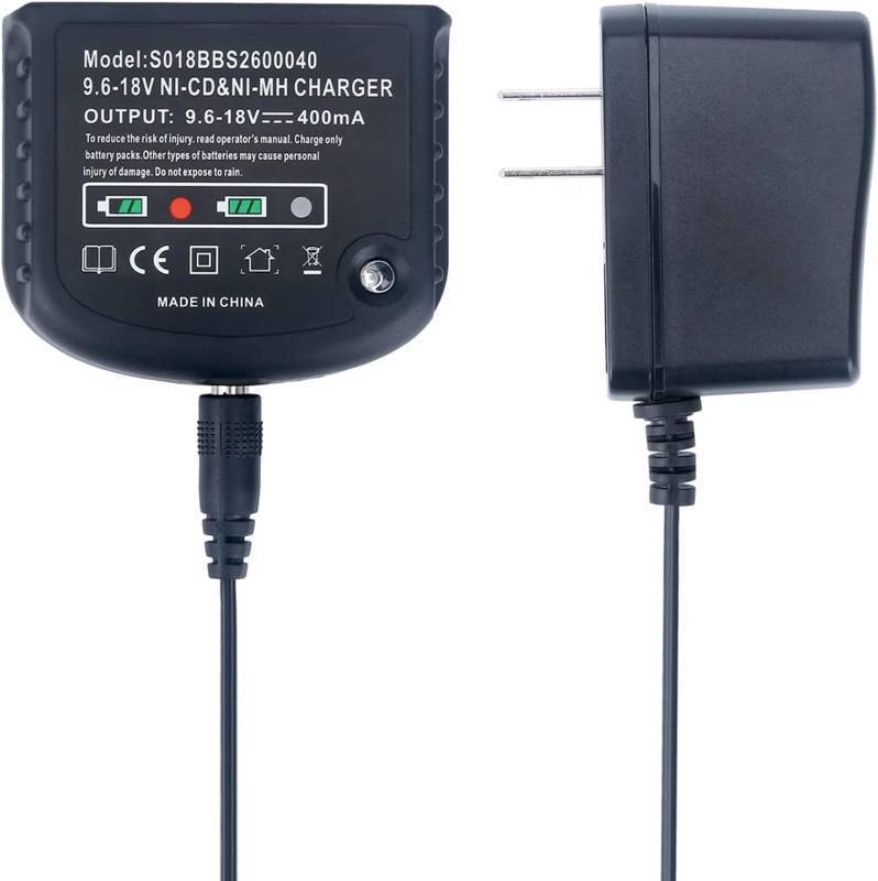 lot 4466 image: 9.6V-18V Charger Replace for Black and Decker 18V Battery Charger 90556254-01 NiCad & NiMh Battery HPB12 FS12B HPB14 FSB14 HPB18 HPB18-OPE FSB18 HPB96 FSB96