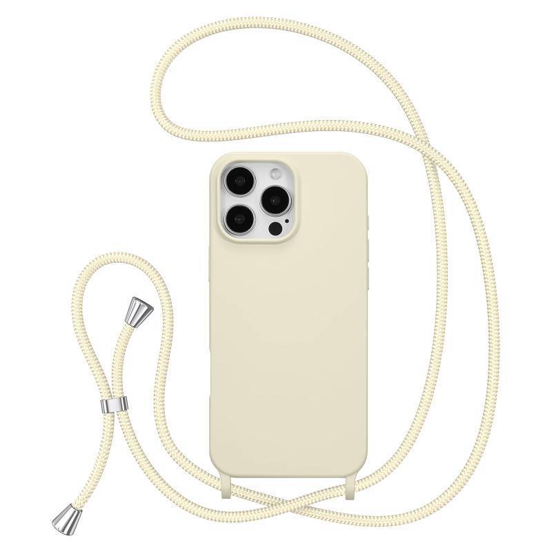 lot 4528 image: ZTOFERA for iPhone 13 Pro Case with Strap,Crossbody Phone Case with Adjustable Neck Shoulder Lanyard,Soft Silicone Shockproof Protective Phone Cover for iPhone 13 Pro 6.1 inch-Beige