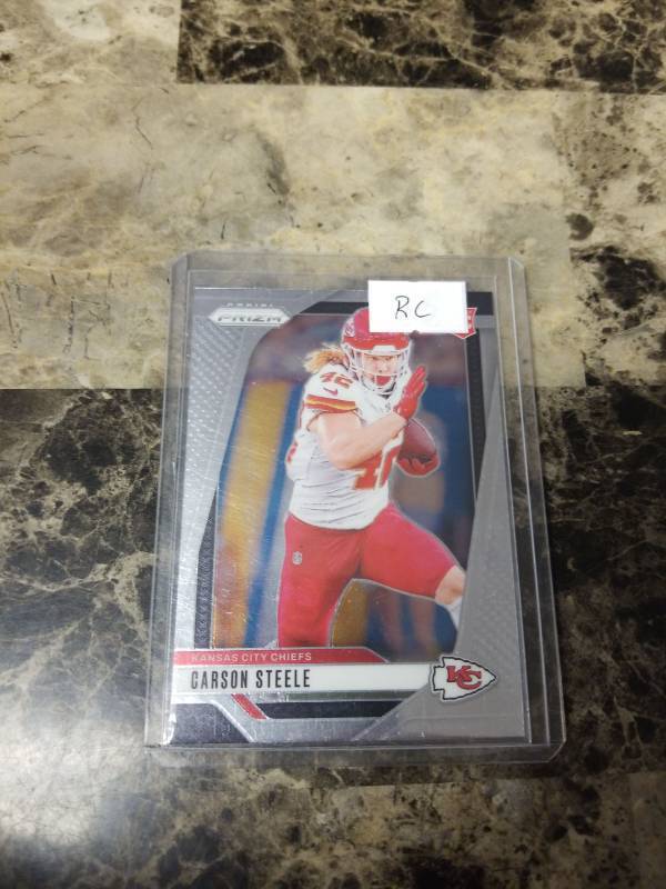 lot 664 image: 2024 Panini Prizm Football Carson Steele Kansas City Chiefs Rookie Card