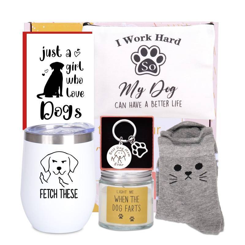 lot 4817 image: Ithmahco Dog Lover Gift for Women Dog Mom Gifts for Women, Birthday Christmas Gifts Basket for Dogs Mom Best Friend Sister Daughter