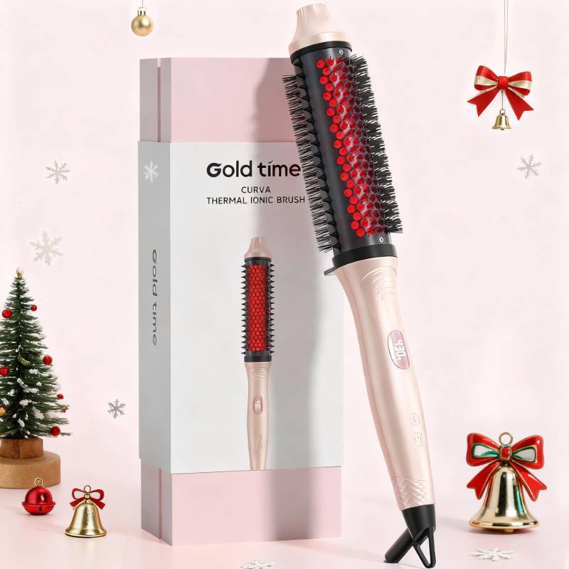 lot 4819 image: Infrared Thermal Brush, 1.65 inch Heated Round Brush for Blowout Look, Dual Voltage, Negative Ion Thermal Hair Tools, 6 Temperature, No Damage, Xmas Christmas Gifts for Women