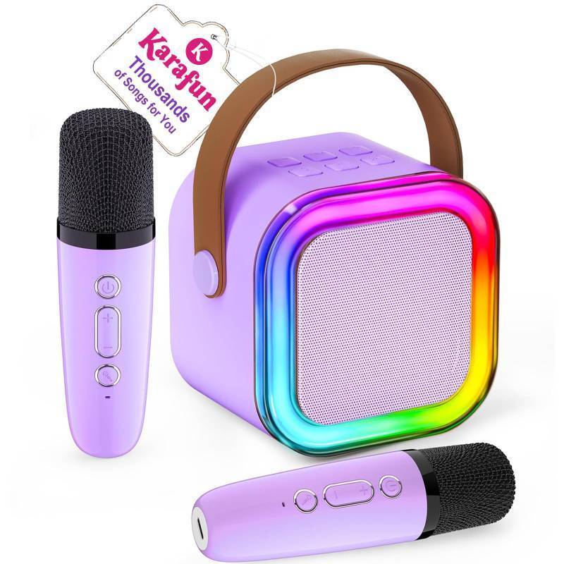 lot 4867 image: IROO Karaoke Machine for Kids, 2025 TOP Toys Christmas Birthday Gifts Ideas for Girls Ages 4, 5, 6, 7, 8, 9, 10, 12 Years Old, Portable Mini MP3 Player with 2 Wireless Mics for Party