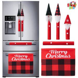 lot 3230 image: JOYIN Christmas Refrigerator Handle Covers Set of 5 Xmas Appliance Handle Covers for Kitchen Fridge Microwave Oven Dishwasher Decoration, Xmas Indoor D�cor, Xmas Home Decorations Party Favor Supplies