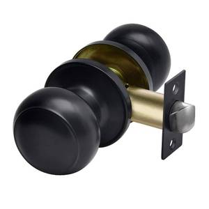lot 3237 image: CML Hardware Matte Black Passage Door Knob, Interior Door Lock for Hallway Closet, No Locking, Keyless Round Ball Handle