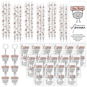 lot 3239 image: TaoBary 36 Sets Employee Appreciation Gifts Inspirational You Rock Pens Gifts Bulk Office Valentines You Rock Keychain 0.7mm Retractable Pencils with Card for Coworker Team Staff Office Appreciation