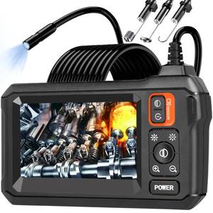 lot 3241 image: Endoscope Camera with Light, Borescope Camera with 4.3 IPS Screen, 1920P HD with 8 LED Lights, 16.4FT Semi-Rigid Cord Bore Scope, Gadgets for Men & Tools for Men