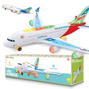 lot 3260 image: Kidsthrill Airplane Toy with Bump & Go, Flashing Lights & Sounds - For Boys & Girls Age 3-12