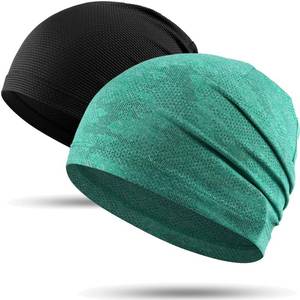 lot 3264 image: WTACTFUL Cooling Skull Cap for Men Women Breathable Sweat Hat Running Caps Skull Caps Thin Slouchy Beanie for Cycling Motorcycle Riding Football Helmet Hard Hat Liner Summer Sport 2 Pack Gray COLOR VARIES