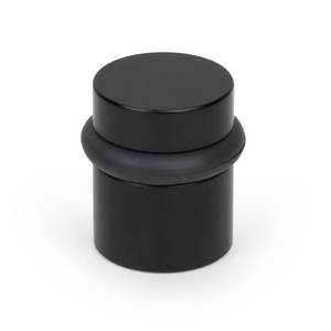 lot 3273 image: Mega Handles Floor Door Stopper, Black Stopper Quickly Installed Wall Protector, Wall Protectors from Door Knobs, Floor Door Stop - Matte Black - 1.5 Inch