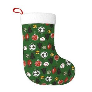 lot 3276 image: Navuxu Christmas Football Baseball Printed Personalized Christmas Stocking Large 18 Xmas Ornaments for Christmas Party Decorations Fireplace Decor
