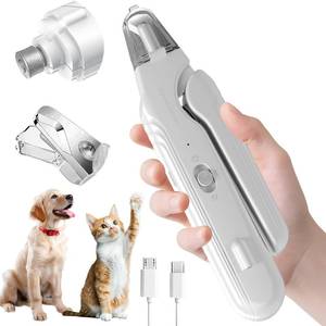 lot 3284 image: KWV 2 in 1 Dog & Cat Nail Clippers and Grinder with Light - Upgraded Safety Guard to Avoid Overcutting, Sharp Blade, Painless Quiet Pet Nail Claw Trimmers (Ivory-Not for Black Nail)