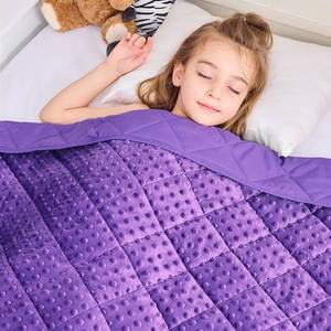 lot 3308 image: yescool Purple Weighted Blanket 5 Pounds, Blanket Gifts for Girls, Small Weighted Throw Blankets Washable Heavy Blankets, Winter Weighted Comforter for 40-70lbs, 36  48in