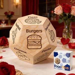 lot 3318 image: Valentines Day Gifts for Him Her Men Women,Stocking Stuffers for Men Food Dice Date Night Dice Anniversary Birthday Wedding Christmas Gifts Couples Gifts for Him Her Boyfriend Girlfriend Gag Gifts
