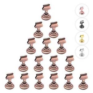 lot 3324 image: Urban Deco 16PK Table Number & Place Card Holders - 1.7 Inch Steel Holders for Photos, Food Signs, Memo Notes, Weddings, Restaurants, Birthdays (Copper)