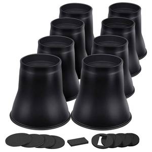lot 3340 image: ANNKUT Bed Risers 6 Inch Heavy Duty, Round Furniture Risers for Bed Desk Table Sofa Couch Bed Lifts Risers, Support up to 6000 Lbs(8 Pack Black)