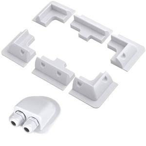 lot 3342 image: 7 Pieces ABS Solar Panel Mounting Brackets,Solar Drill Free Corner Bracket for RV, Boats, Motorhomes,Roof,White