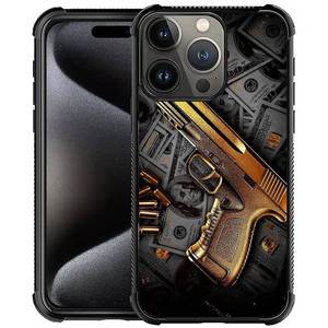 lot 3354 image: CARLOCA for iPhone 16 Pro Max Case,Gold USA Money Pattern Ultra Protection Shockproof Soft Silicone TPU Non Slip Back for iPhone 16 Pro Max
