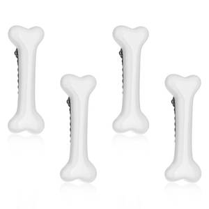 lot 3355 image: Mabor 4Pcs Bone Hair Clip White Bones Hairpins for Women Girls Hair Accessories for Halloween Cosplay Costume Party Daily Wear Hair Pins for Kids White Dog Bone Alligator Clips