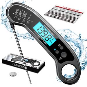 lot 3417 image: Meat Thermometer Digital, Instant Read Meat ThermometerI for Grill and Cooking, Waterproof Food Thermometer for Kitchen and Outside, BBQ, Turkey, Candy, Liquids, Beef