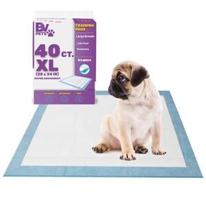 lot 3435 image: BV Puppy Pads XL 40 Count 28x34 - Leak-Proof Pee Pads for Dogs with 6-Layer Design, Rapid Dry Sheet & Attractant - Dog Pad Extra Large with Odor Control - Perfect for Big Dogs & Indoor Use