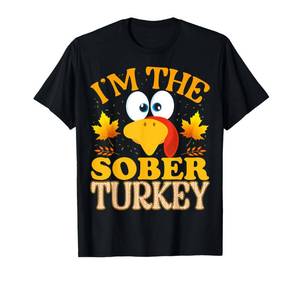 lot 3442 image: Thanksgiving Im The Sober Turkey Matching T-Shirt Womens Medium