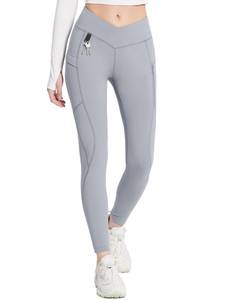 lot 3450 image: baleaf Fleece Lined Leggings Women Thermal Waterproof Hiking Pants Zipper Pockets Winter Snow Cold Weather Frost Gray S