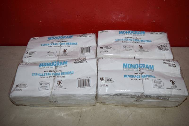 lot 58 image: 1000 White Beverage Napkins