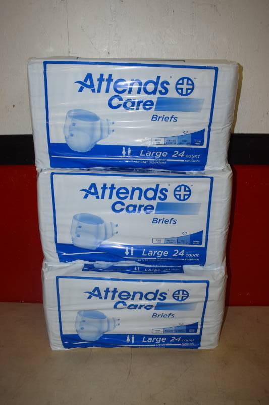 lot 57 image: 3 Bags of 24 Attends Briefs