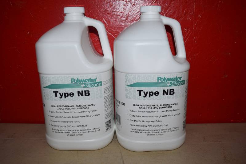 lot 128 image: 2 Gallons Polywater  Silicone High Performance Silicone Based Cable Pulling Lubricant