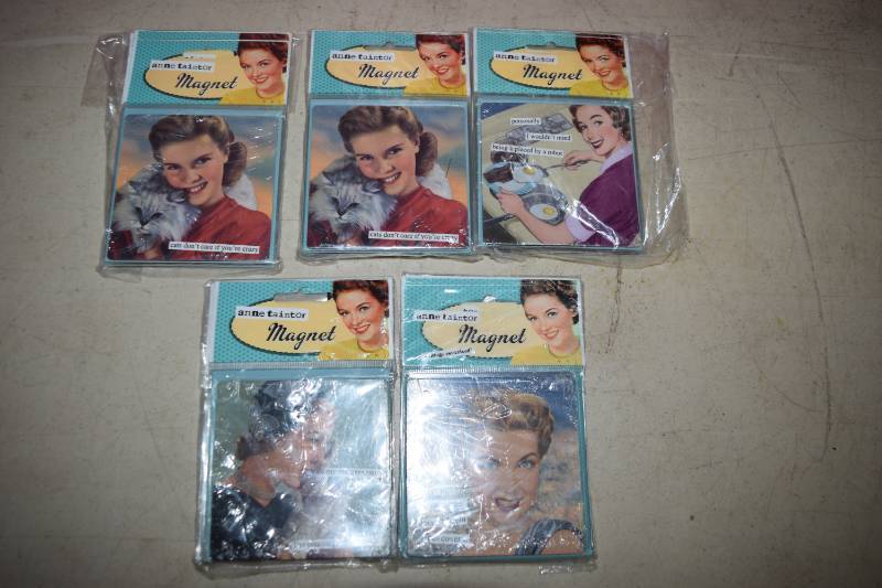 lot 163 image: 5 Packages of 6 Anne Taintor Magnets