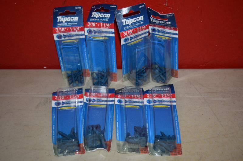 lot 176 image: 8 Packages of 8 Tapcon Concrete Anchors