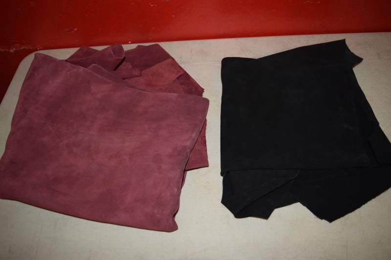 lot 197 image: 2 Pieces of Calf Suede Leather