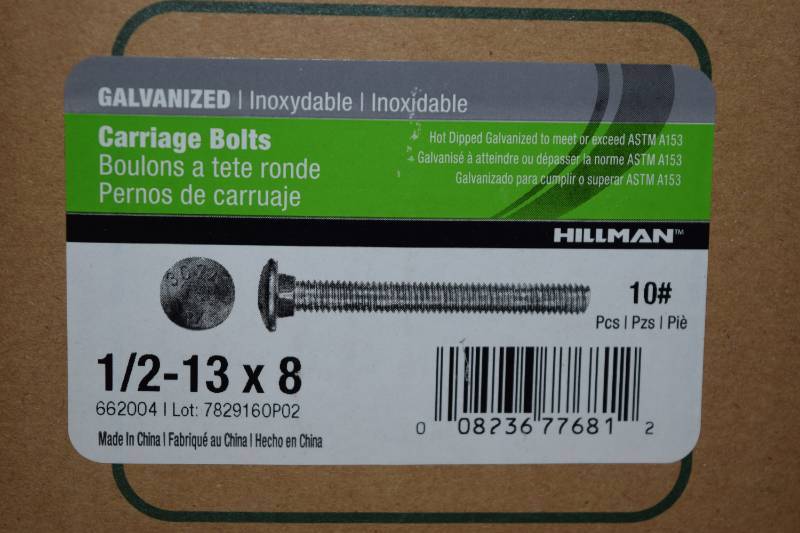 lot 209 image: 10 Pound Box Hillman Carriage Bolts