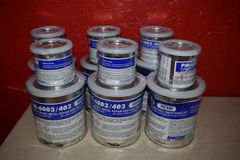 lot 410 image: 6 Enecon Cement Epoxy, Metal Repair and Hull Smoothing Kits