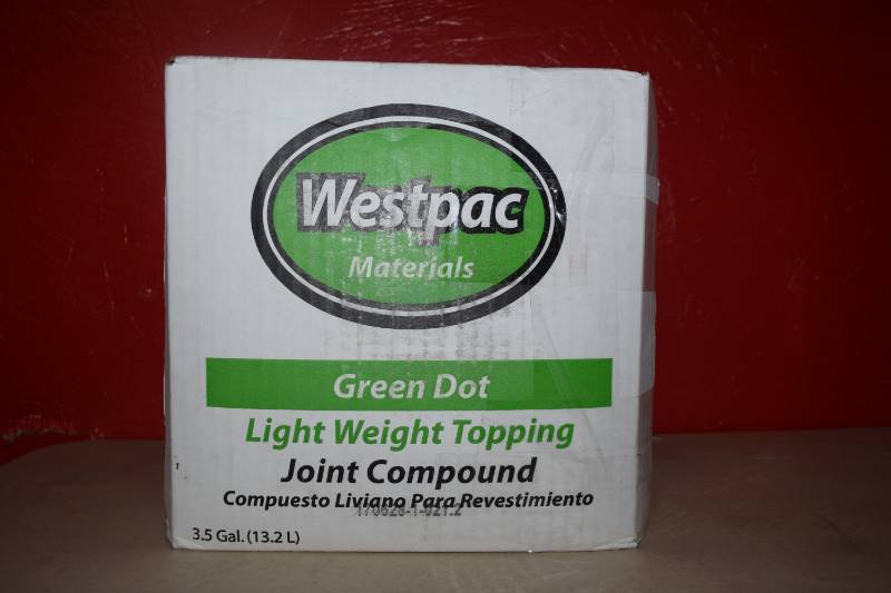 lot 421 image: 3.5 Gallon Box Westpac Green Dot Light Weight Topping Joint Compound