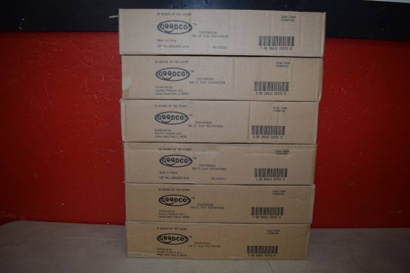 lot 588 image: 144 Boxes of 750 Toothpicks