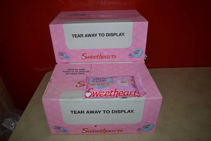 lot 593 image: 72 Bags Sweethearts Conversation Candy Hearts