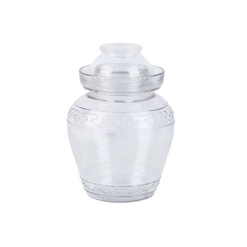 lot 42741 image: Aosnttol 2.5 Liter Pickle Jar Glass Jar without Lid Fermentation Kombucha Jar Crock with Water Seal for Making Pickles, Kimchi, Sauerkraut, Kombucha and Wine Brewing, Fermentation Kit